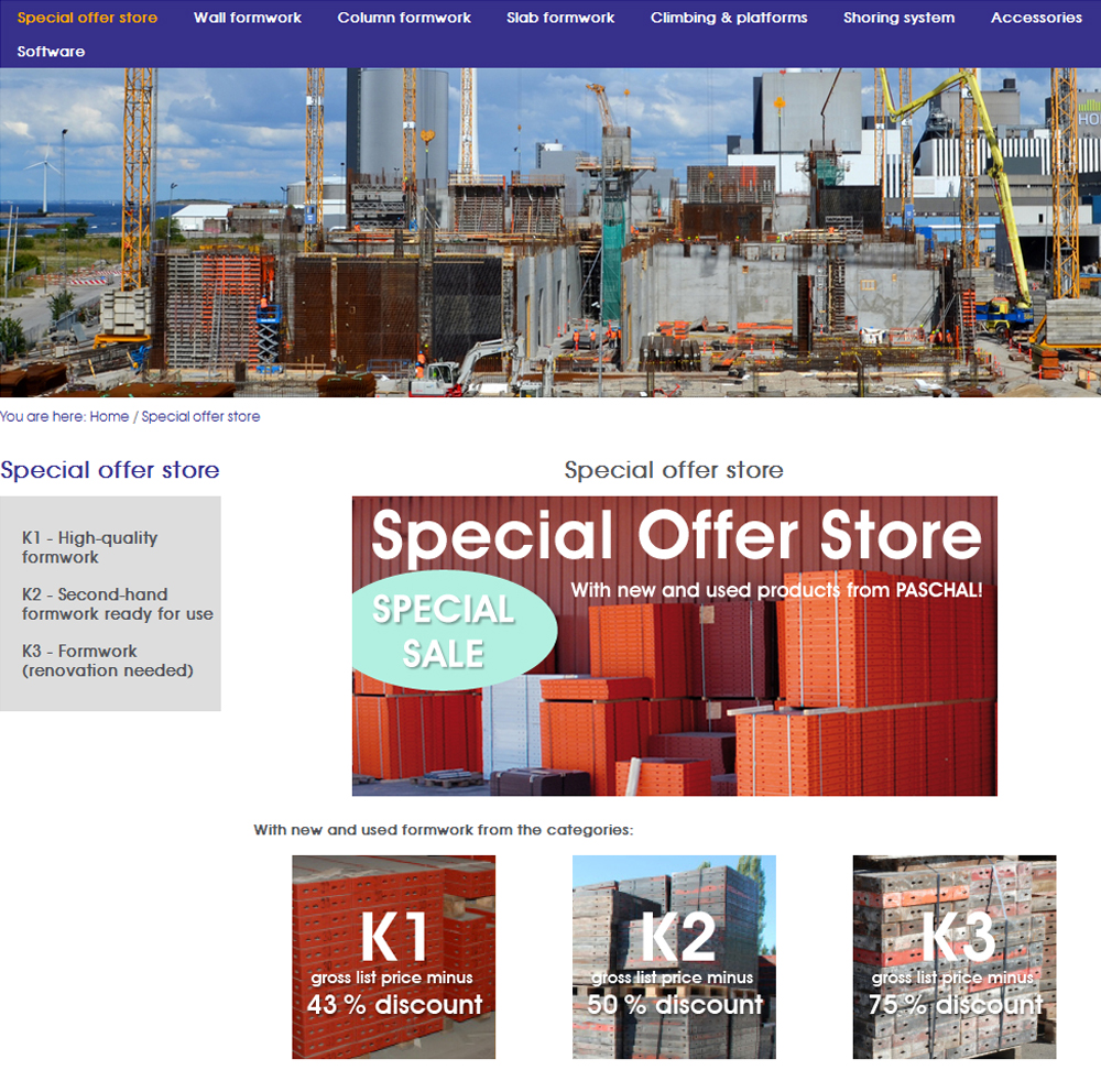 Special Online Store for formwork