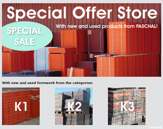 Special Offer Store with formwork from PASCHAL