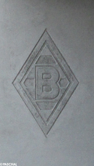 Logo der Borussia Mönchengladbach im Beton