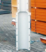 round column with conical section