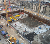 View on construction site
