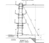  detail "Section 2 – 2" of the formwork plan