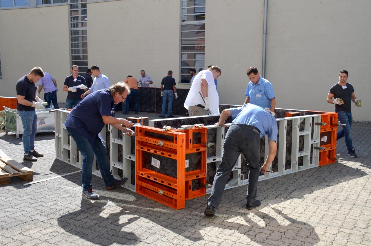 Schalen eines Grundrisses im Rahmen der PASCHAL-Schulung