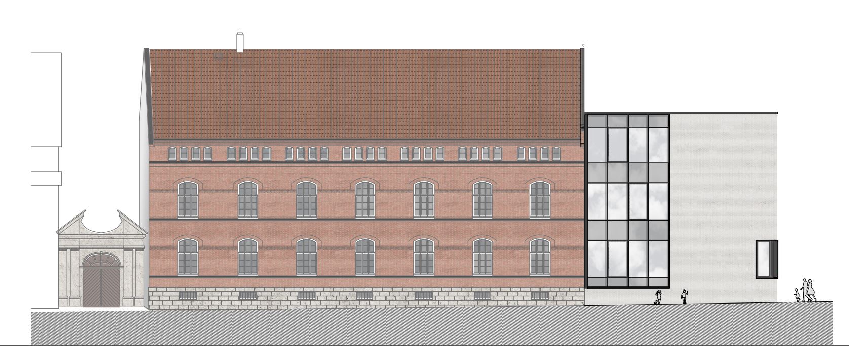 Visualisation de l'extension du bâtiment