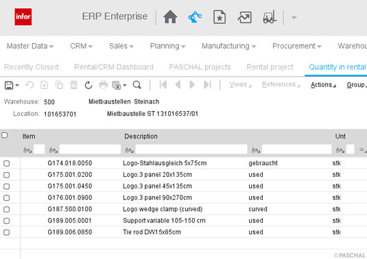 ERP Rental – Программное обеспечение для аренды строительной опалубки.