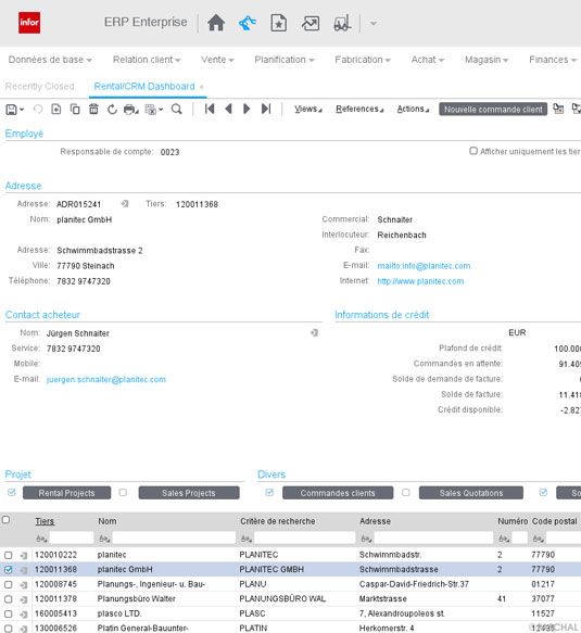 ERP Rental - Contrôle des ventes