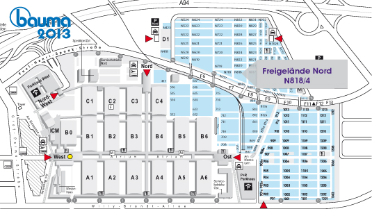 Lageplan bauma 2013