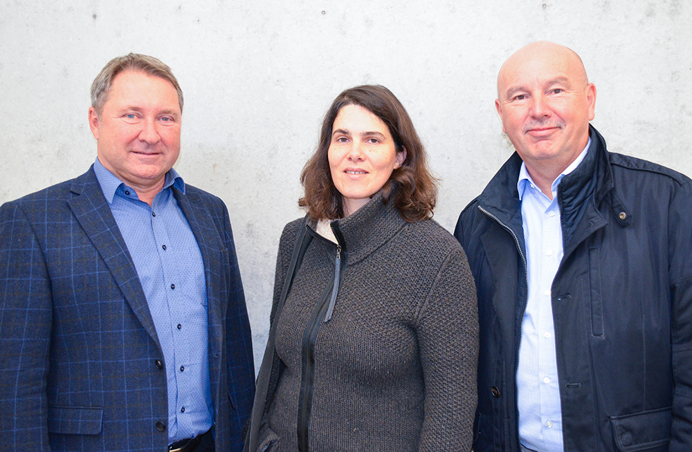 Gruppenfoto mit Michael Stoevelbaek, Maria Benz und Ralf Bäuerle