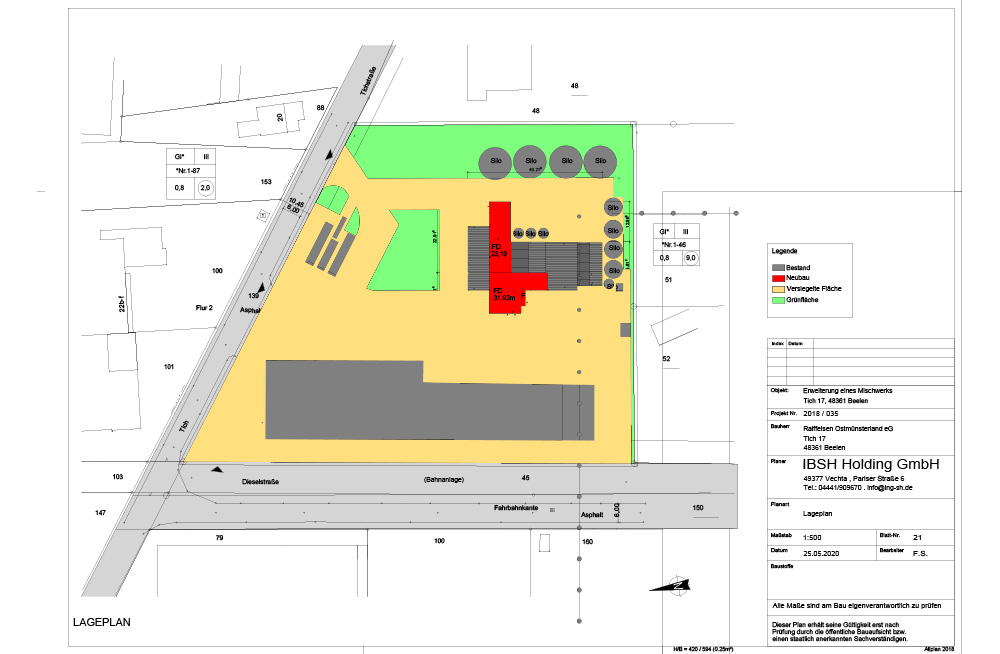 Plan du site Raiffeisen Ostmünsterland eG