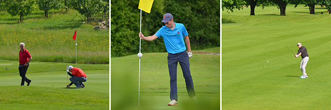 Turnierteilnehmer beim Golfspielen