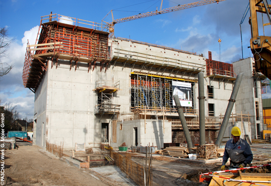 Bau des neuen Stadttheaters in Gütersloh