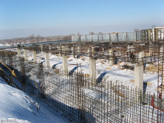 Baustelle im Schnee