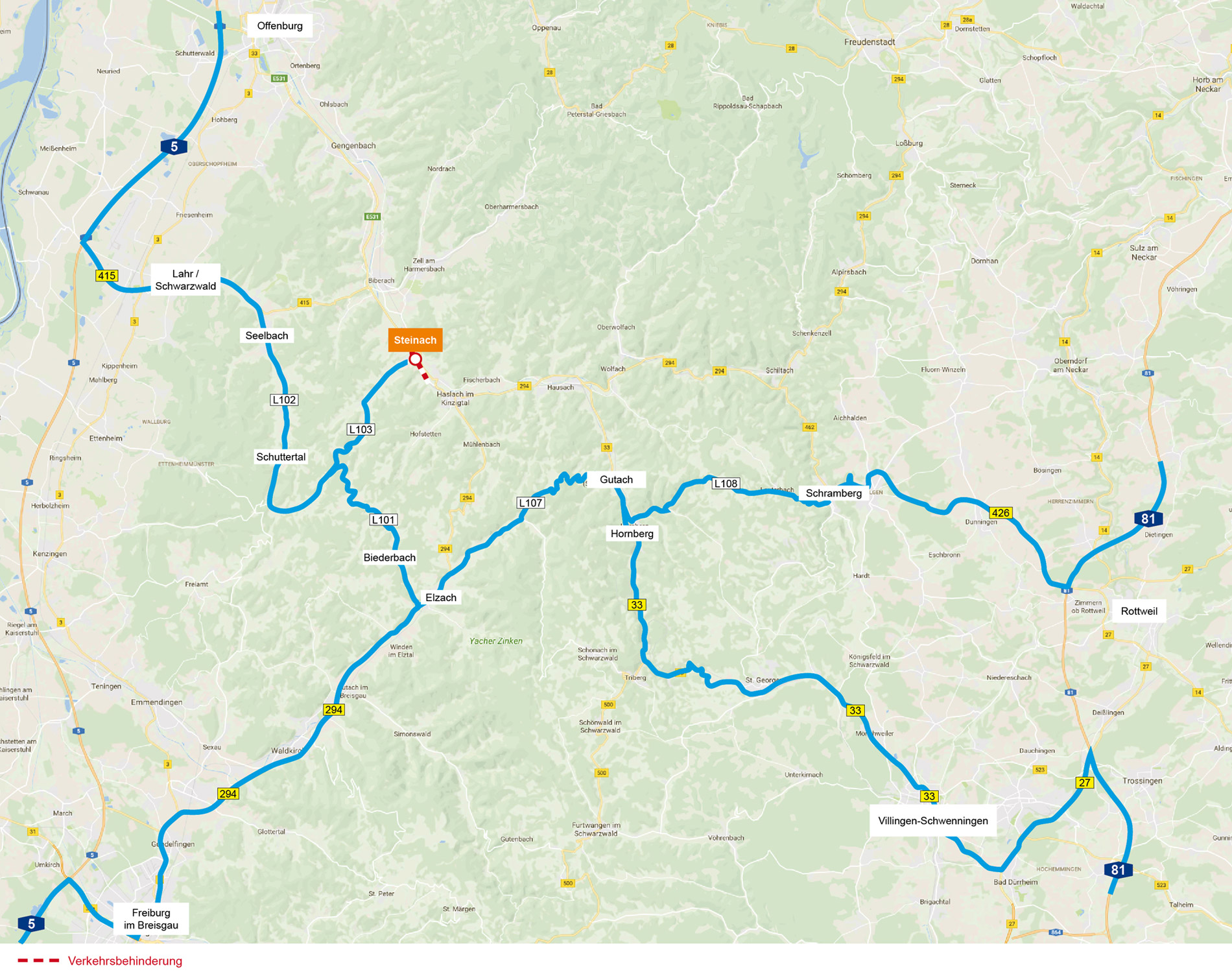 Umleitungsempfehlung 