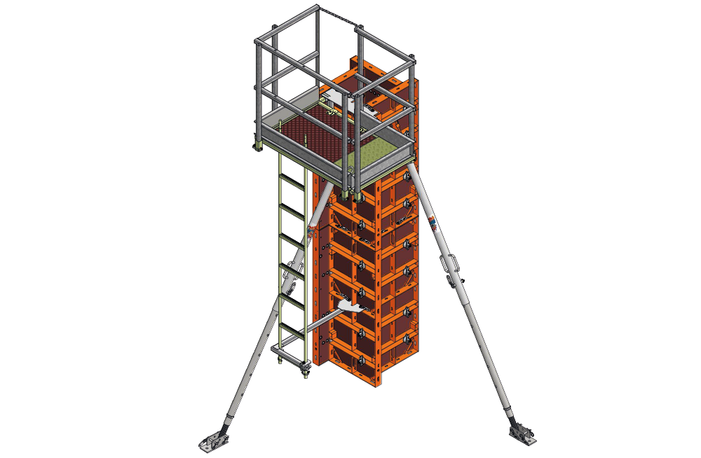 NeoR column formwork with Grip working platform