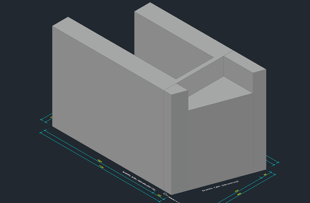 3D виды на опоры для моста