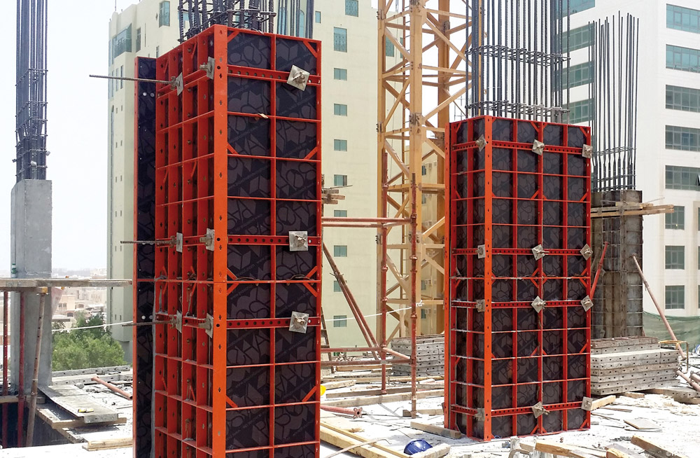 Modular column formwork adjustable