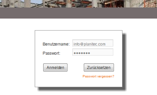 Screenshot checkinsite Log-in