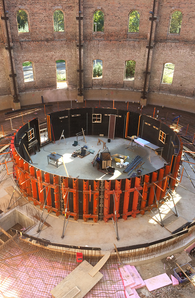 TTR circular formwork in use