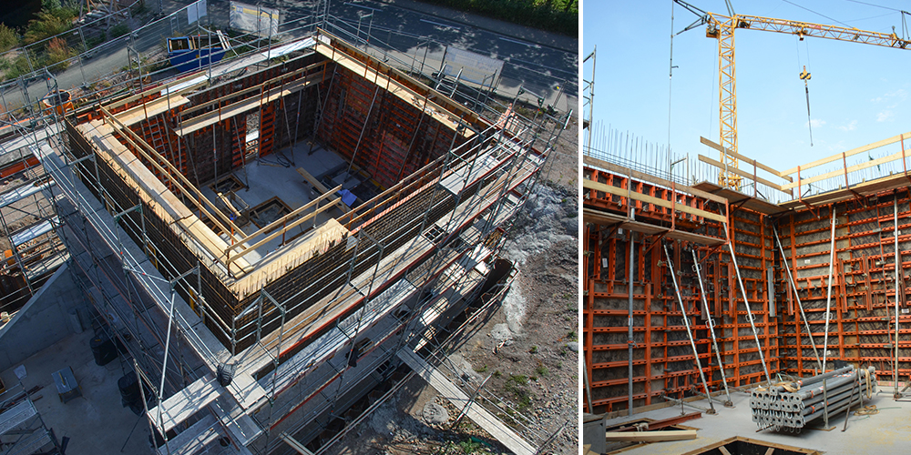 Les constructions en béton armé de la station de pompage Sömmerda