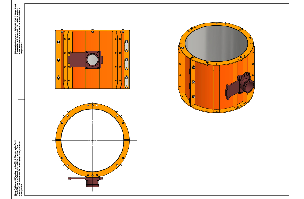 Construction drawing of special column formwork