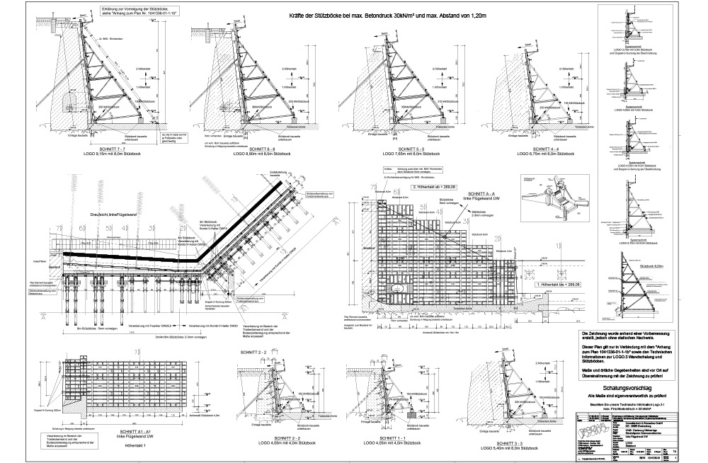 Planification du coffrage pour la rénovation de l'ouvrage de décharge des eaux