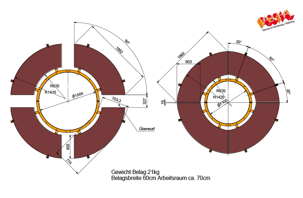 Construction drawing of special column formwork