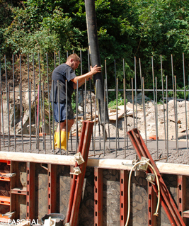 Betonierung der Fundamente