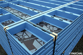 Schalung in Wunschfarbe Blau