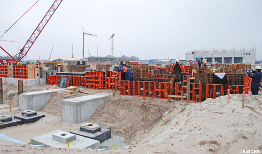 Betonfundamente mit LOGO.3 Sytemschalung