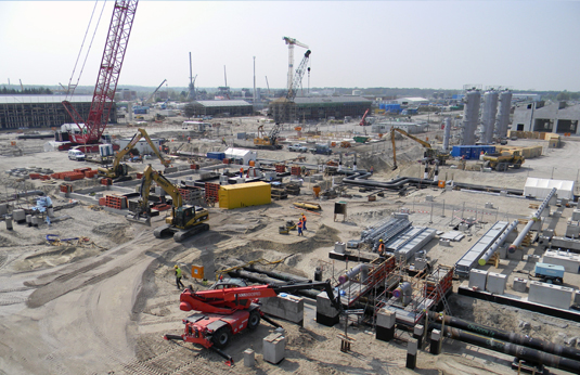 Überblick Baustelle Gaseinspeiseanlage Etzel