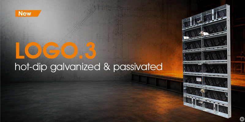 LOGO.3 system with hot-dip galvanised surface coating and passivation now available as part of the standard sales offering by PASCHAL
