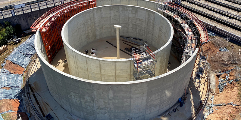 An all-round success using TTK circular trapezoidal girder formwork from PASCHAL for the general modernisation of the wastewater treatment plant