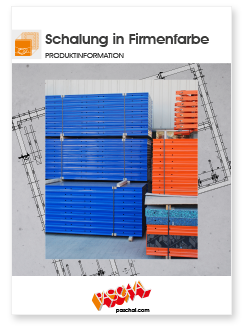 Produktinformation Schalung in Firmenfarbe