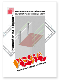 Information sur le produit Adaptateur au voile préfabriqué pour plateforme de bétonnage LOGO