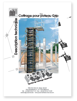 Description technique Coffrage pour poteau Grip