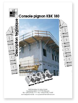 Description technique Console pignon KBK 180