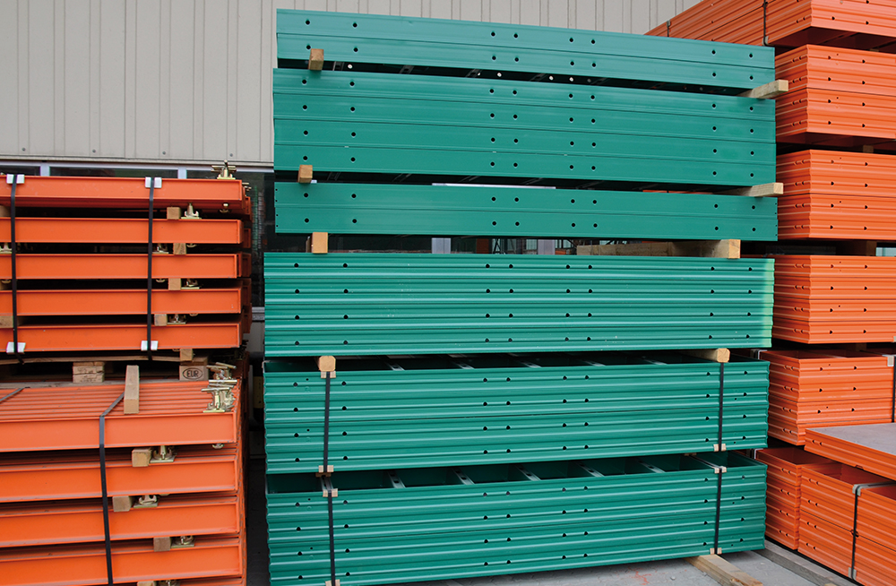 Green coloured formwork 