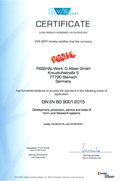 сертификат DIN EN ISO 9001:2008